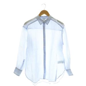 ラミーチュニックシャツ カジュアル 水色 ライトブルー /AQ OS