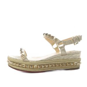 Christian Louboutin CATACLOU 60 SPECCHIO サンダル スタッズ 37 ゴールドカラー