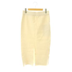 Diner B RIB タイトスカート ニット ロング アイボリー /HK OS