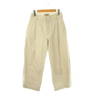 HEAVY COTTON TWILL TROUSERS パンツ テーパード タック 1 オフベージュ /HK