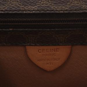 CELINE クラッチバッグ セカンドバッグ マカダム柄 PVC ダークブラウン /YO34 OH
