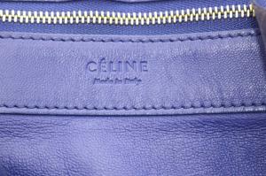 CELINE フィービー期 ホリゾンタルカバ トートバッグ レザー ブルー