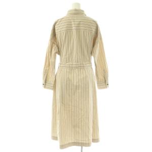 ANAYI ストライプ シャツワンピース ひざ丈 36 ベージュ /DF OS