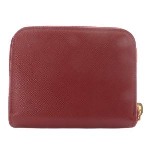 PRADA コンパクト財布 サフィアーノレザー レッド 1M0268