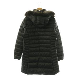 DUVETICA ファー付きダウンコート アウター 46 黒 /NR OS