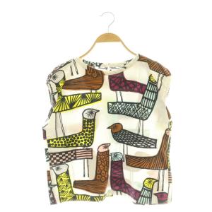 mingling ブラウス シャツ プルオーバー 総柄 38 白 マルチカラー /CX OS