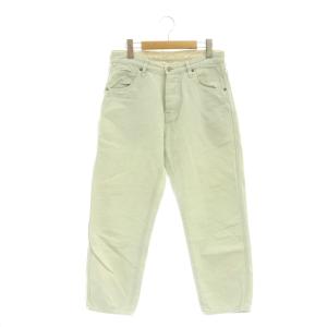 morning field デニムパンツ ジーンズ リネン混 ボタンフライ 38 ライトブルー /CX