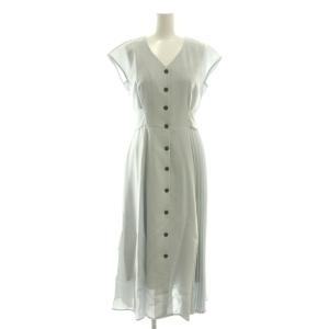 サイドプリーツワンピース ロング 1 ライトグレー /DF OS
