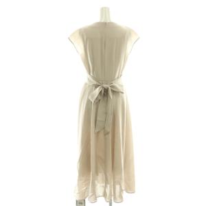 Rirandture サイドプリーツワンピース ロング リボン 1 ピンクベージュ /DF OS