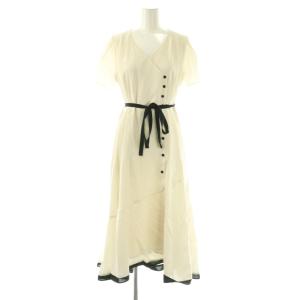 カシュクールレディワンピース 半袖 ロング 1 エクリュ /NR OS