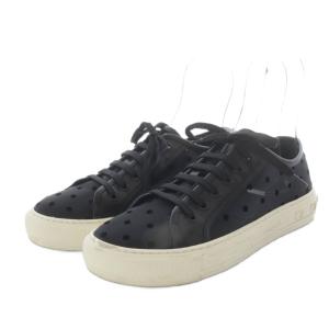 Salvatore Ferragamo スニーカー ローカット チュール ドット柄 7C ブラック /YO11 SH