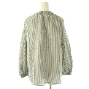 S Max Mara ストライププルオーバーブラウス シャツ グレー 白 ホワイト /AQ OS SH