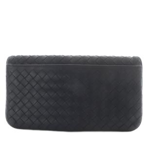 BOTTEGA VENETA 長財布 二つ折り イントレチャート レザー ブラック /YO9 SH OH