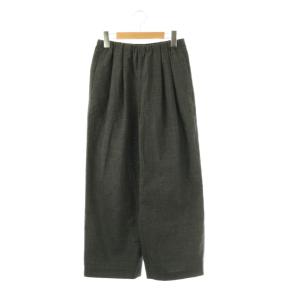 STRAIGHT-WIDE PANTS グレンチェックパンツ ストレート イージー 36 ダークグレー