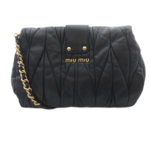 miumiu マテラッセ チェーンショルダーバッグ ブラック