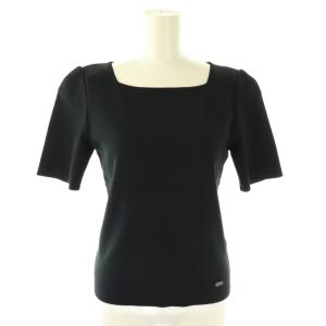 37943 Knit Top Elegant Square 38 ネイビー