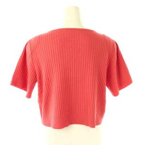 FOXEY NEW YORK Knit Top Nice ニット カットソー リブ プルオーバー40 オレンジ 45138 /CX OS