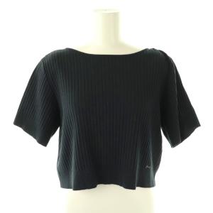 Knit Top Nice ニット カットソー リブ プルオーバー40 チャコール 45138 /CX