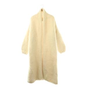 ローゲージニットロングカーデ カーディガン アルパカ混 F オフホワイト /HK OS