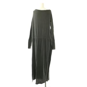 ETRE TOKYO 24AW ボートネックカットドレス ワンピース 長袖 ロング F グレー 1224532082-0 /NR