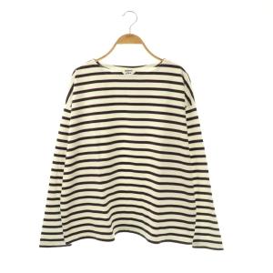 IENA別注 EXCLUSIVE BASQUE SHIRT WIDE カットソー ボーダー 長袖 1 ホワイト
