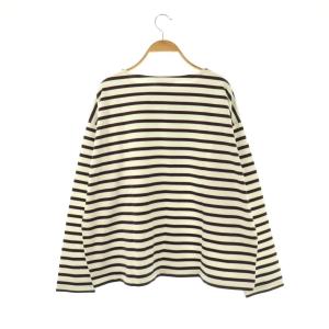 AURALEE IENA別注 EXCLUSIVE BASQUE SHIRT WIDE カットソー ボーダー 長袖 1 ホワイト