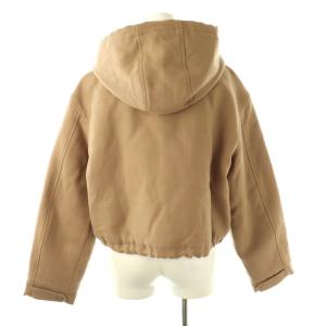 Theory DOUBLE FLANNEL CROPPED PARK ジャケット パーカー ブルゾン 中綿 S ベージュ