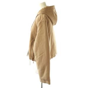 Theory DOUBLE FLANNEL CROPPED PARK ジャケット パーカー ブルゾン 中綿 S ベージュ