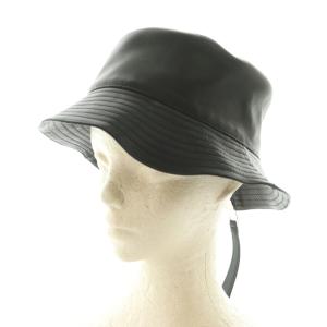 アナグラム レザー フィッシャーマンハット 57 ブラック