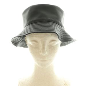 LOEWE アナグラム レザー フィッシャーマンハット 57 ブラック