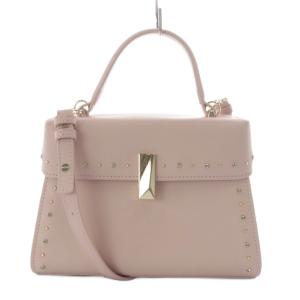 リュタン ビジュースタッズポシェット(M) ハンドバッグ ワンハンドル ショルダーバッグ 2way フェイクレザー