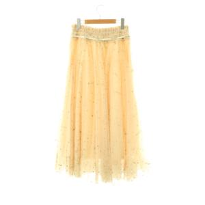 SNIDEL × チャコット Chacott 25AW チュールスカート ロング 1 アイボリー ゴールド色 /DO