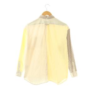 BEAMS BOY 25SS コットンローンクレイジーボタンダウンロングスリーブシャツ ブラウス 長袖 前開き ストライプ