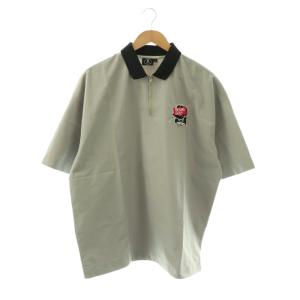 × GolfickersZIP POLO SHIRTS ポロシャツ 半袖 XL グレー /NR OS AD