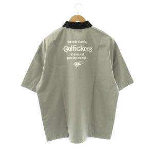 BEAMS × GolfickersZIP POLO SHIRTS ポロシャツ 半袖 XL グレー /NR OS AD