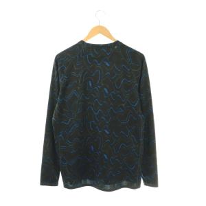 Patagonia 44427 24AW キャプリーン ミッドウェイト クルー カットソー 総柄 長袖 L ブラック /HK