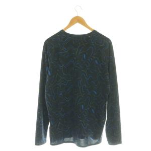 Patagonia 24AW キャプリーン ミッドウェイト クルー カットソー 総柄 L 黒 青 緑 44427 /CX OS