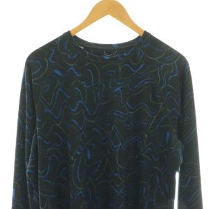 Patagonia 24AW キャプリーン ミッドウェイト クルー カットソー 総柄 L 黒 青 緑 44427 /CX OS