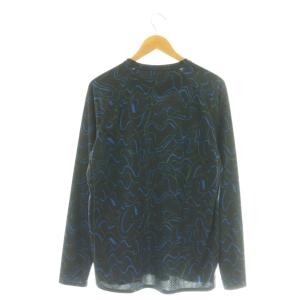 Patagonia 24AW キャプリーン ミッドウェイト クルー カットソー 総柄 L 黒 青 緑 44427 /CX OS
