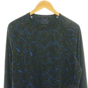 Patagonia 24AW キャプリーン ミッドウェイト クルー カットソー 総柄 L 黒 青 緑 44427 /CX OS