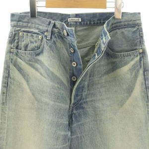 AURALEE A25AP03DH SELVEDGE FADED HEAVY DENIM WIDE PANTS 2