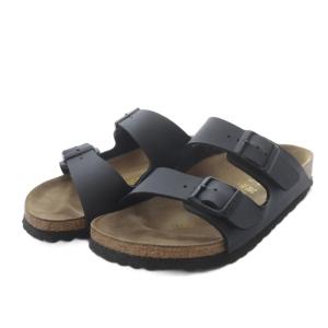 BIRKENSTOCK アリゾナ サンダル フラット レザー 23cm ブラック /YO11