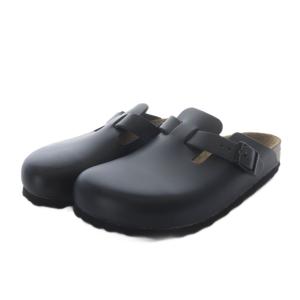 BIRKENSTOCK ボストン サンダル フラット レザー 23cm ブラック /YO2