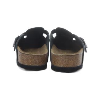 BIRKENSTOCK ボストン サンダル フラット レザー 23cm ブラック /YO2