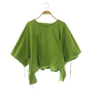カットソー 七分袖 コットン 38 黄緑 /NR OS