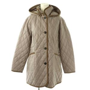 フード中綿キルティングコート ロング M マルチカラー /DO OS