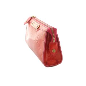 LOUIS VUITTON モノグラムヴェルニ トゥルース コスメティック ポーチ モノグラム柄 赤 M93647 /MI OS OH