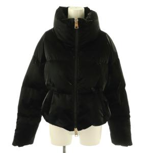 ハイネック ダウンジャケット サテン 40 ブラック