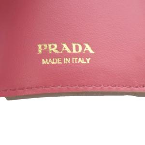 PRADA 財布 三つ折り ベージュ ピンク