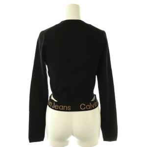 Calvin Klein Jeans デザイン ニット セーター 長袖 M ブラック /HK OS